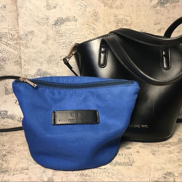 Expressions NYC Vegan Leather Mini Satchel Bucket - Picture 8 of 11